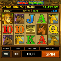 Caspero - Mega Moolah Slot Game - Jackpot